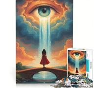 Puzzle per adulti da 1000 pezzi con paesaggio surreale a cascata gioco pratico per le vacanze a casa ideale per passare il tempo e rafforzare l'amore tra le coppie 50x75cm
