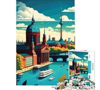 Puzzle per adulti da 1000 pezzi con paesaggio urbano di Berlino gioco educativo e stimolante per tutta la famiglia ideale come regalo di compleanno (dimensioni 38x52cm)