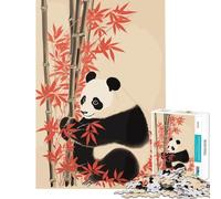 Puzzle per adulti da 1000 pezzi con panda e dipinto giapponese gioco educativo stimolante per l'intelletto ideale come regalo di Babbo Natale segreto o antistress (dimensioni 38x26cm)