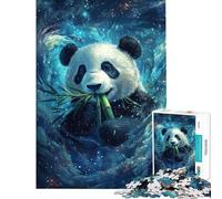 Puzzle per adulti da 1000 pezzi con panda nel cosmo ideale per adolescenti perfetto per passare il tempo durante le vacanze come regalo di compleanno o di Natale 38x26cm