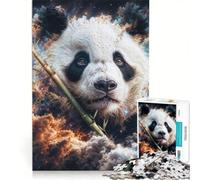 Puzzle per adulti da 1000 pezzi con panda nella nebulosa cosmica, gioco per famiglie, difficile e stimolante, compleanno e Natale 50x75cm