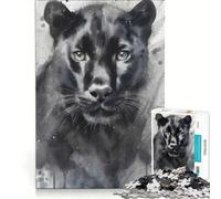 Puzzle per adulti da 1000 pezzi con pantera dipinta ad acquerello gioco divertente e rilassante ideale per stimolare la mente e la creatività con Babbo Natale 38x26cm
