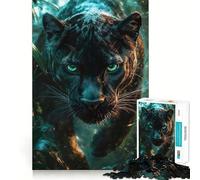 Puzzle per adulti da 1000 pezzi con Pantera Nera in primo piano,divertente e stimolante per la mente,ideale per il tempo libero e come regalo di compleanno 50x75cm