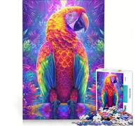Puzzle per adulti da 1000 pezzi con pappagallo colorato in un ambiente tropicale, gioco pratico, impegnativo e stimolante, ideale come regalo per tutta la famiglia 50x75cm