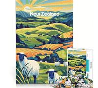 Puzzle per adulti da 1000 pezzi con pascoli della Nuova Zelanda ideale per rilassarsi passare il tempo durante le vacanze in casa un regalo perfetto per gli appassionati di videogiochi 38x52cm