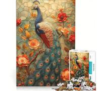 Puzzle per adulti da 1000 pezzi con pavone perfetto per rilassarsi stimolare la mente ideale come regalo di compleanno o di viaggio 50x75cm