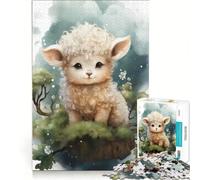 Puzzle per adulti da 1000 pezzi con pecorelle, giocattolo fai da te, migliora la memoria, ideale come regalo per tutta la famiglia 38x26cm