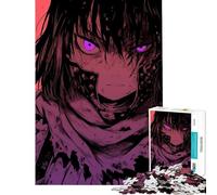 Puzzle per adulti da 1000 pezzi con personaggio anime dagli occhi viola Puzzle da 1000 pezzi per la decorazione della casa giocattolo di analisi e logica regalo per amici e familiari (50x75cm)