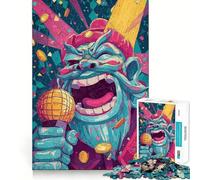 Puzzle per adulti da 1000 pezzi con personaggio che canta, microfono e coriandoli, Smart Reason Toy Group, bordo liscio, opera d'arte 50x75cm
