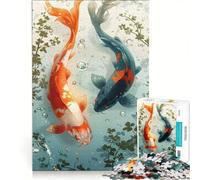 Puzzle per adulti da 1000 pezzi con pesci koi Yin e Yank gioco rilassante regalo di compleanno regalo di Natale 50x75cm