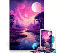 Puzzle per adulti da 1000 pezzi con pianeti dello spazio esterno,taglio pixel,gioco di abilità mentale,divertimento ozioso,decorazione natalizia da parete (38x52cm)