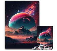 Puzzle per adulti da 1000 pezzi con pianeti e montagne colorate, ideali per adolescenti e collezionisti, regalo da viaggio, attività per famiglie, 50x75CM/19,68x29,52 pollici.