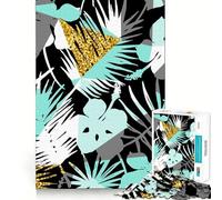 Puzzle per adulti da 1000 pezzi con piante tropicali e palme, gioco di precisione, giocattolo stimolante per la mente, per il tempo libero, regalo di compleanno (50x75cm)
