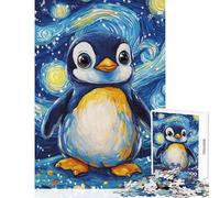 Puzzle per adulti da 1000 pezzi con pinguino e notte stellata un'opera d'arte rilassante e stimolante ideale come regalo di compleanno o di Natale (dimensioni 38x26cm)