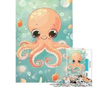 Puzzle per adulti da 1000 pezzi con polpo e scena oceanica gioco educativo sfida decorazione murale regalo per compleanni (dimensioni 75x50cm)