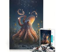 Puzzle per adulti da 1000 pezzi con polpo immaginario gioco rilassante ideale per passare il tempo durante le vacanze un regalo perfetto per gli appassionati di videogiochi 38x52cm