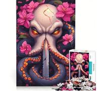 Puzzle per adulti da 1000 pezzi con polpo teschio e spada gioco educativo rilassante e stimolante ideale come regalo di compleanno o per occasioni speciali 50x75cm