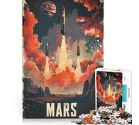 Puzzle per adulti da 1000 pezzi con poster della missione su Marte gioco educativo decorazione perfetta ogni pezzo è unico 38x52cm