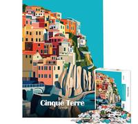 Puzzle per adulti da 1000 pezzi con poster delle Cinque Terre in Italia Un gioco avvincente per coltivare la pazienza ideale per tutta la famiglia perfetto come decorazione o come regalo divertente