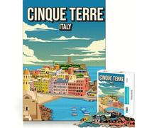 Puzzle per adulti da 1000 pezzi con poster delle Cinque Terre,Italia Ideale per decorare,stimolare la mente,creare un'atmosfera divertente,perfetto per il tempo libero o come regalo