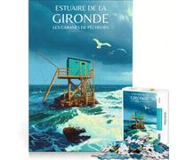 Puzzle per adulti da 1000 pezzi con poster dell'Estuario della Gironda, gioco rompicapo, per divertimento in famiglia, per rafforzare l'amore tra le coppie 50x75cm