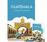 Puzzle per adulti da 1000 pezzi con poster di Antigua Guatemala,bordi perfetti,divertente gioco per allenare la mente,momento di relax e divertimento,scena natalizia (50x75cm)