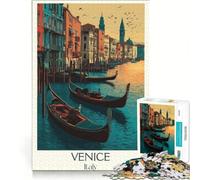 Puzzle per adulti da 1000 pezzi con poster di gondola di Venezia, giocattolo educativo, difficile, da aggiungere alla lista dei desideri con Babbo Natale 38x26cm