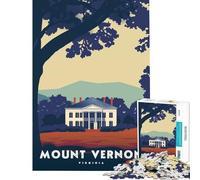 Puzzle per adulti da 1000 pezzi con poster di Mount Vernon Virginia Giochi per famiglie sfida per l'intelligenza giocattoli che creano dipendenza ottimi regali un'opera d'arte (dimensioni 38x52cm)
