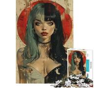 Puzzle per adulti da 1000 pezzi con poster di una giovane ragazza goth Puzzle per adulti gioco per famiglie ideale per le vacanze a casa per passare il tempo in occasione di compleanni e Natale