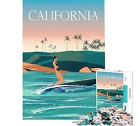 Puzzle per adulti da 1000 pezzi con poster di viaggio della California gioco educativo e coinvolgente per coltivare la pazienza regalo per donne e uomini decorazione da parete (dimensioni 50x75cm)