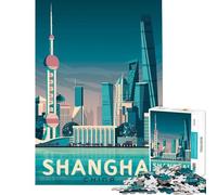 Puzzle per adulti da 1000 pezzi con poster di viaggio di Shanghai Un gioco avvincente per coltivare la pazienza ideale per tutta la famiglia Perfetto come decorazione o come regalo divertente