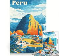 Puzzle per adulti da 1000 pezzi con poster di viaggio sul Perù giocattolo educativo ideale per passare il tempo durante le vacanze regalo di compleanno regalo 38x26cm