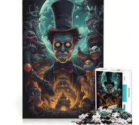 Puzzle per adulti da 1000 pezzi con poster spettrale di Halloween gioco pratico attività divertenti da fare a casa ottimo regalo per gli appassionati di videogiochi 38x52cm