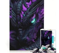 Puzzle per adulti da 1000 pezzi con primo piano dell'occhio del drago, gioco pratico, ideale per passare il tempo durante le vacanze a casa, con poster e foglio di curiosità abbinati 50x75cm