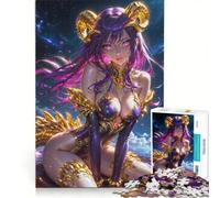 Puzzle per adulti da 1000 pezzi con principessa anime viola gioco rilassante migliora la memoria compleanno e Natale 50x75cm