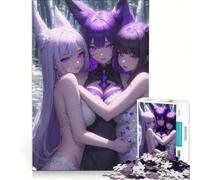 Puzzle per adulti da 1000 pezzi con protagoniste due sorelle anime viola gioco pratico rilassante e stimolante per la mente regalo di compleanno regalo di viaggio 50x75cm