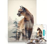 Puzzle per adulti da 1000 pezzi con puma, giocattolo educativo, difficile e stimolante, per rafforzare l'amore tra le coppie 50x75cm