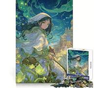 Puzzle per adulti da 1000 pezzi con ragazza anime a cavallo, ideale per momenti di relax, perfetto per un regalo speciale (50x75cm)