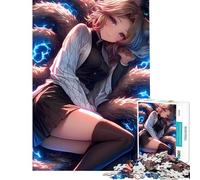 Puzzle per adulti da 1000 pezzi con ragazza anime a nove code ideale per compleanni e Natale antistress e divertimento per maggiori di 14 anni (38x26cm)