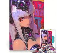 Puzzle per adulti da 1000 pezzi con ragazza anime cyberpunk, ideale per videogiochi, relax e attività intellettuali, regalo di compleanno o di viaggio 50x75cm