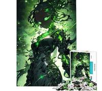 Puzzle per adulti da 1000 pezzi con ragazza anime cyborg verde gioco interattivo gioco intellettuale regalo per donne e uomini antistress (dimensioni 50x75cm)