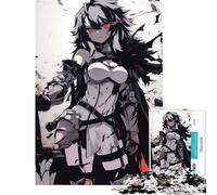 Puzzle per adulti da 1000 pezzi con ragazza anime dagli occhi rossi gioco educativo giocattolo didattico ottimo regalo e giocattolo per tutta la famiglia (dimensioni 50x75cm)