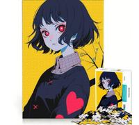 Puzzle per adulti da 1000 pezzi con ragazza anime dagli occhi rossi, gioco rompicapo, per divertimento in famiglia, per rafforzare l'amore tra le coppie 38x52cm