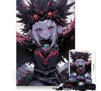 Puzzle per adulti da 1000 pezzi con ragazza anime dalle ali di corvo, ideale per lo sviluppo cognitivo, un'attività leggera e divertente, con bordi affilati, perfetto come regalo di Natale (50x75cm)