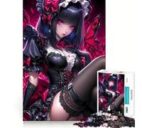 Puzzle per adulti da 1000 pezzi con ragazza anime dalle ali di farfalla,sfida mentale,taglio preciso,allineamento perfetto,divertimento per tutta la famiglia (50x75cm)