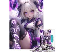 Puzzle per adulti da 1000 pezzi con ragazza anime dalle orecchie di volpe Sfida educativa per tutta la famiglia giocattolo divertente decorazione da parete Adatto a persone dai 14 anni in su (38x26cm)