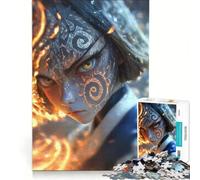 Puzzle per adulti da 1000 pezzi con ragazza anime dallo sguardo fiero e dettagli decorativi, gioco educativo per tutta la famiglia, ideale come regalo per tutta la famiglia 38x26cm