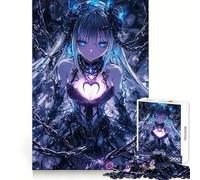 Puzzle per adulti da 1000 pezzi con ragazza anime e catene, ideale per stimolare la memoria e migliorare la qualità del tempo Regalo di Natale di alta qualità (38x52cm)