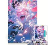 Puzzle per adulti da 1000 pezzi con ragazza anime felice, gioco pratico, rilassante e stimolante per la mente, regalo di compleanno, regalo di viaggio 38x26cm