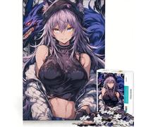 Puzzle per adulti da 1000 pezzi con ragazza anime in città e mostro, gioco rompicapo, per divertimento in famiglia, per rafforzare l'amore tra le coppie 50x75cm